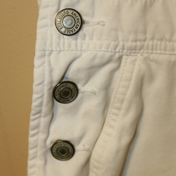 American Eagle Outfitt Overall Shorts White Small - Picture 4 of 8